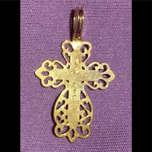 New Genuine Filagree Latin Cross pendant - Picture 2 of 2